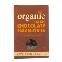 Organic Times - Dark Chocolate Coated Hazelnuts 150g Per Packet
