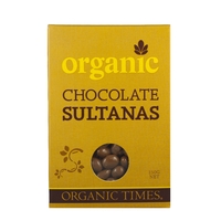 Organic Times - Milk Chocolate Coated Sultanas 150g Per Packet