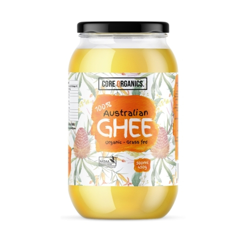 Core Organics - Certified Organic Australian Ghee 500ml Per Jar
