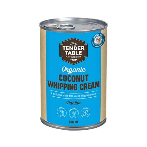 Tender Table - Vanilla Organic Coconut Whipping Cream 400gm